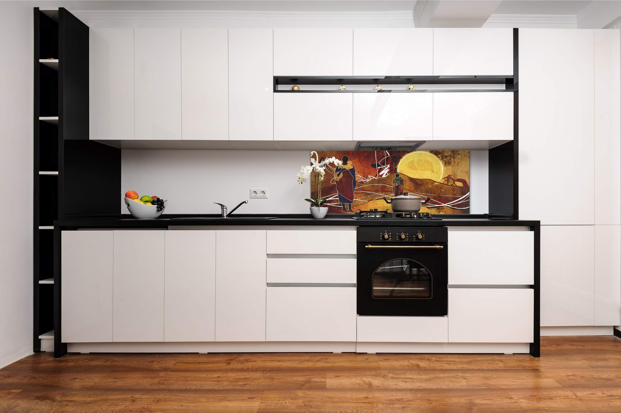 Crédence décorative de cuisine – Panneau mural en verre trempé série couleurs BBS14B