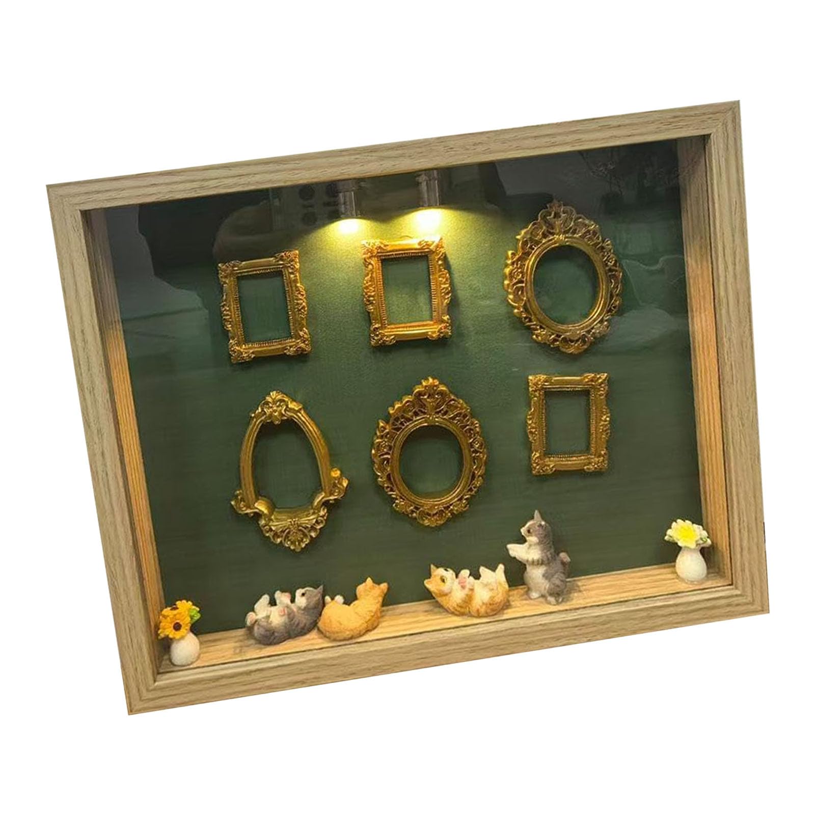 our fave Diys Minis Museums Silhouetted Box, Shadows Box Frame Display Case, Personalize Photo Shadows Display with Figurine Frame Set