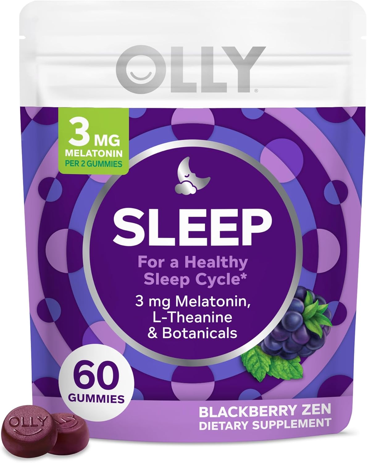 OLLY Sleep Gummy, Blackberry Flavor, 60 Count