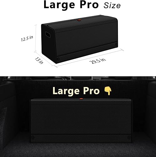 Miniatura 2 de GMQ Organizador de maletero de automóvil para SUV, organizadores de automóvil y almacenamiento con almacenamiento plegable, tapa magnética de gran