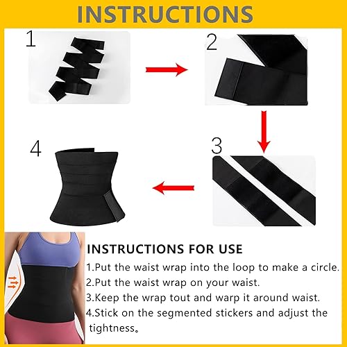 Miniatura 4 de LXPVSA Waist Trainer for Women Lower Belly Fat Invisible Waist Wrap for Stomach Non-Slip Waist Trainer for Women Plus Size