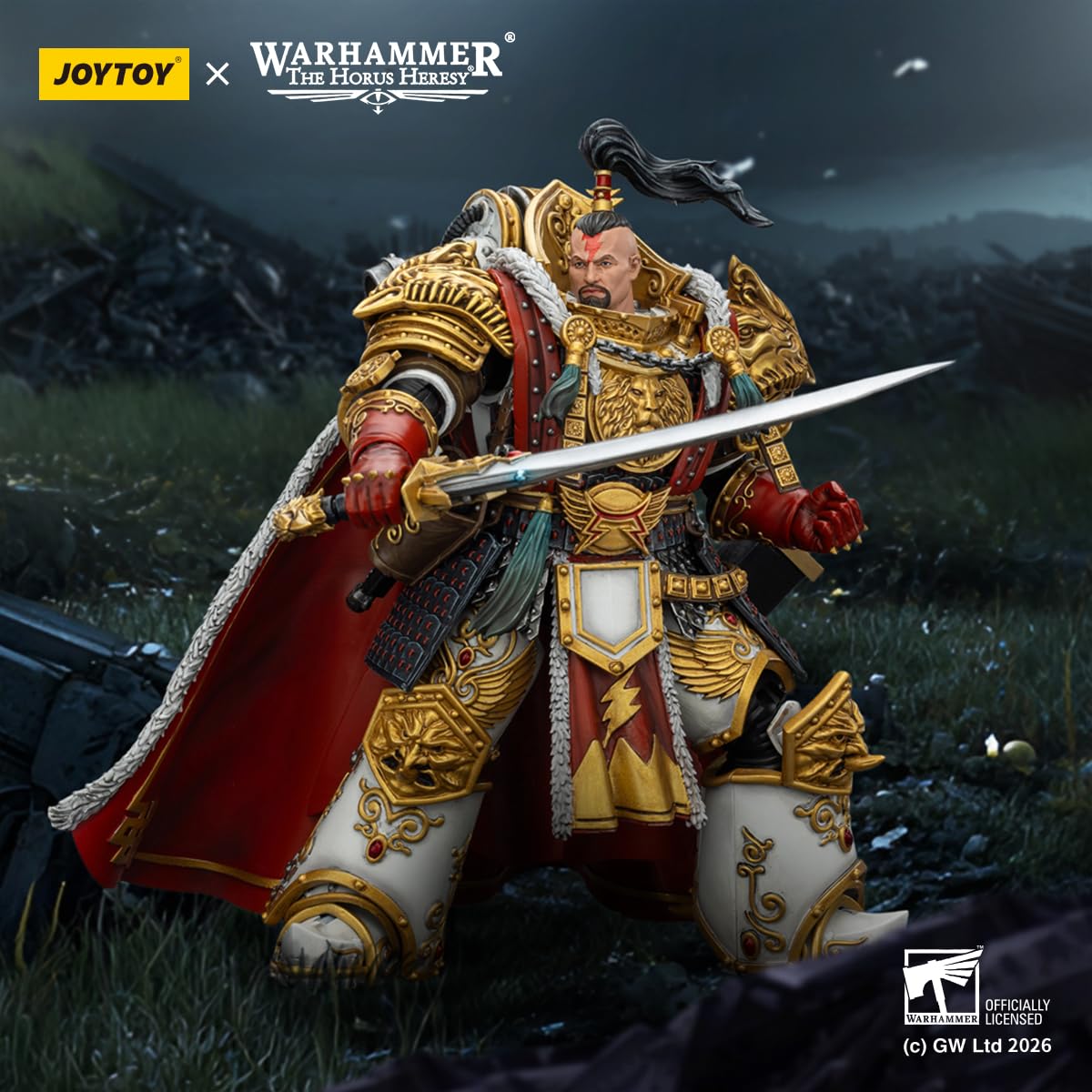 TOYVERSE JOYTOY Warhammer The Horus Heresy White Scars Jaghatai Khan Primarch z V Legion skala 1/18 figurka figurka postaci od 15 lat
