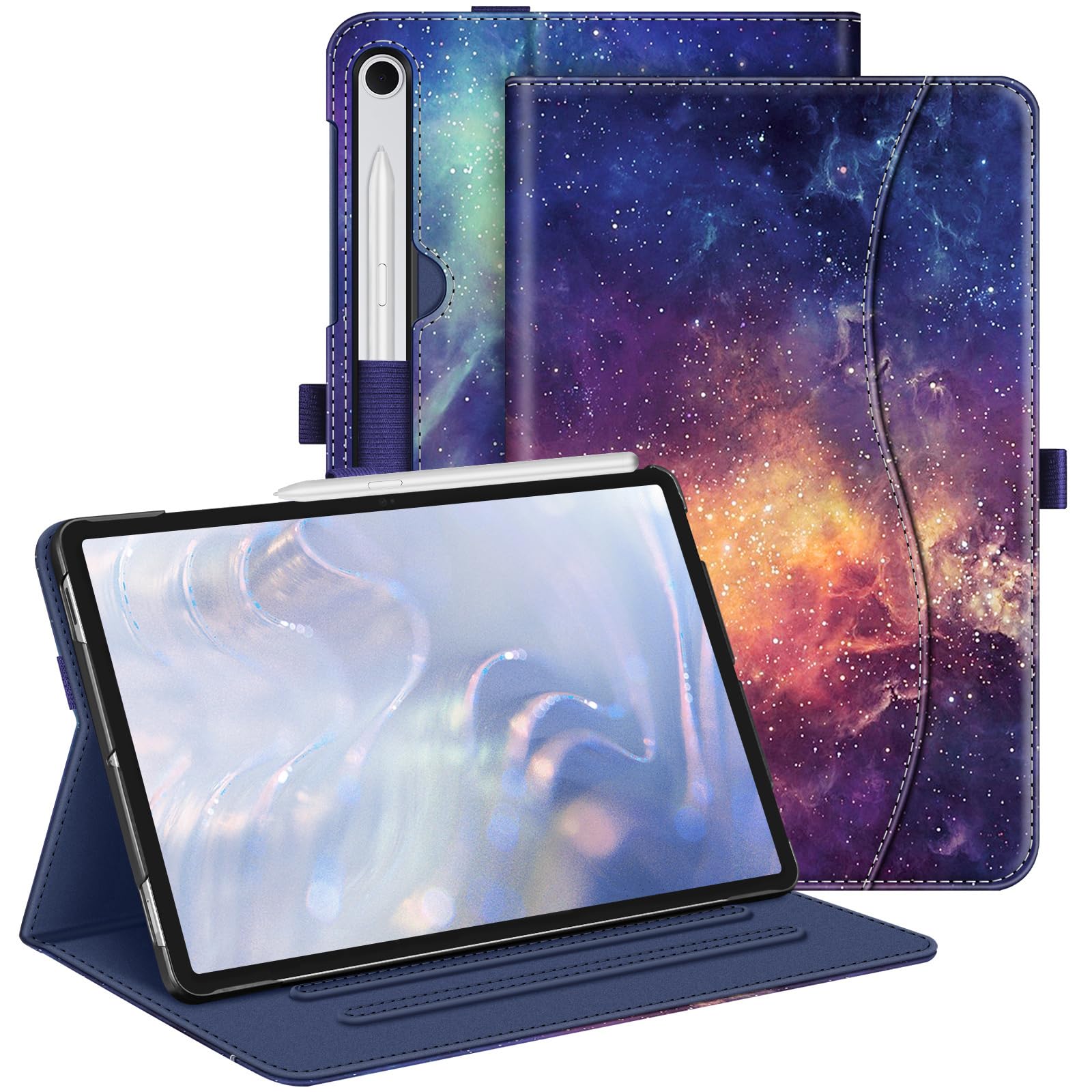 Fintie Case for Samsung Galaxy Tab S10 Lite/ S10 FE/ S9 FE 5G 10.9 Inch/Tab S9 11 Inch with S Pen Holder, Multi-Angle Viewing Protective Cover with Pocket, Auto Sleep/Wake, Galaxy