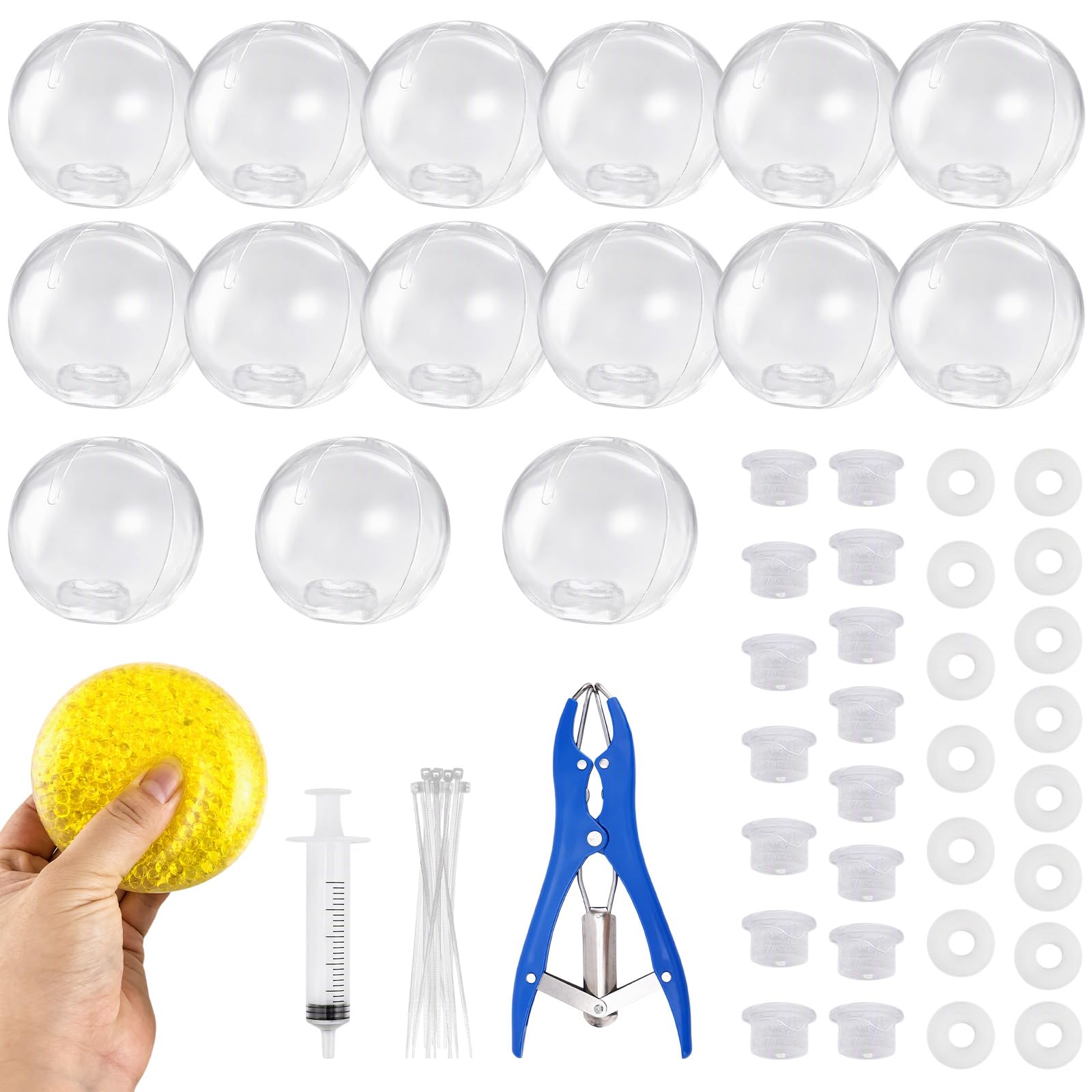 15PCS Sensory Ball Making Kit, Create Your Own Soft Mouldable Stress Balls