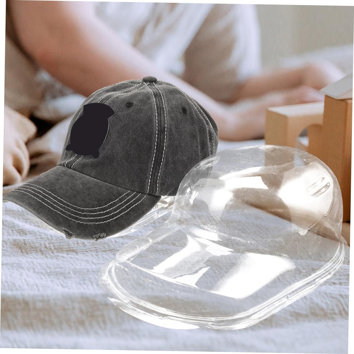 Organizador de Gorras de Béisbol Transparente 6 Unidades Pp