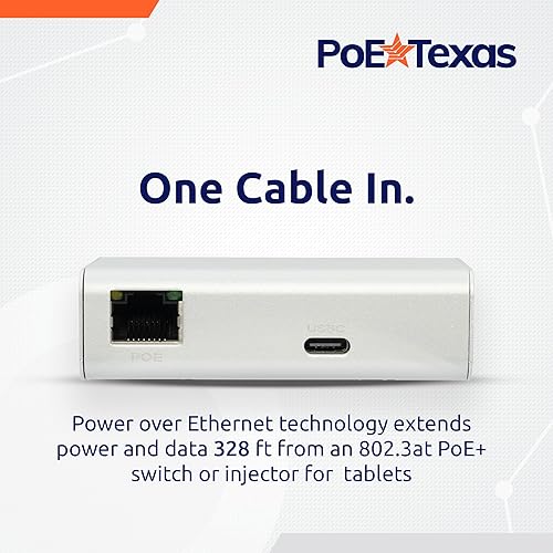 Miniatura 2 de Entrega de energía PoE+ a USBC compatible con tabletas como iPad Pro Gen 3, Microsoft Surface Go, Google Pixel y más