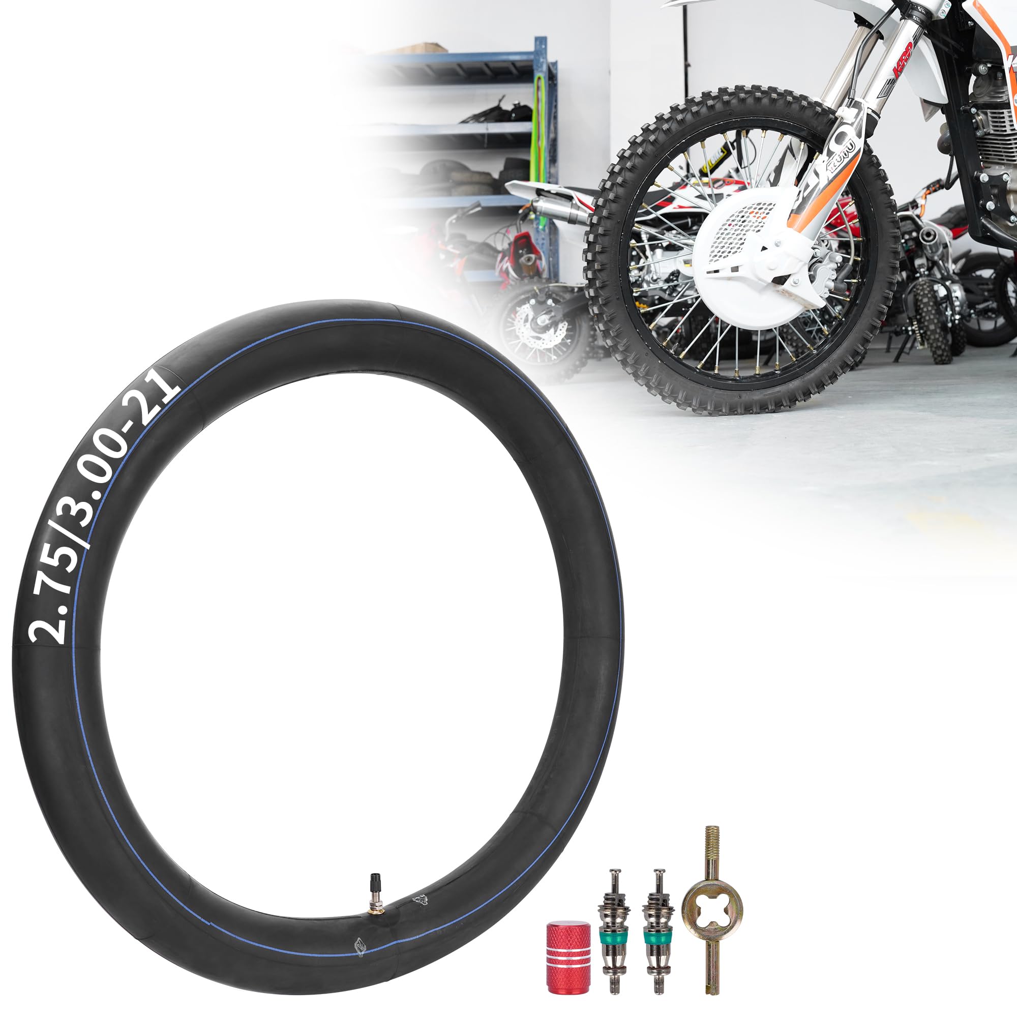 2.75/3.00-21 Inner Tube TR4 Straight Valve for 80/90-21 Tyres -1Pack