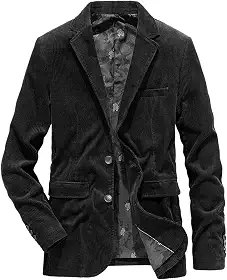 Blazer masculino vintage casual de veludo cotelê