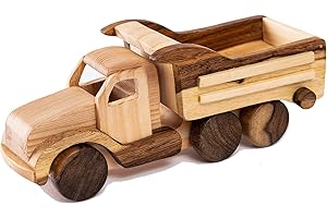 VINNY Wooden Truck Toys Car for Toddlers 1-3 Unpainted Learning Toys