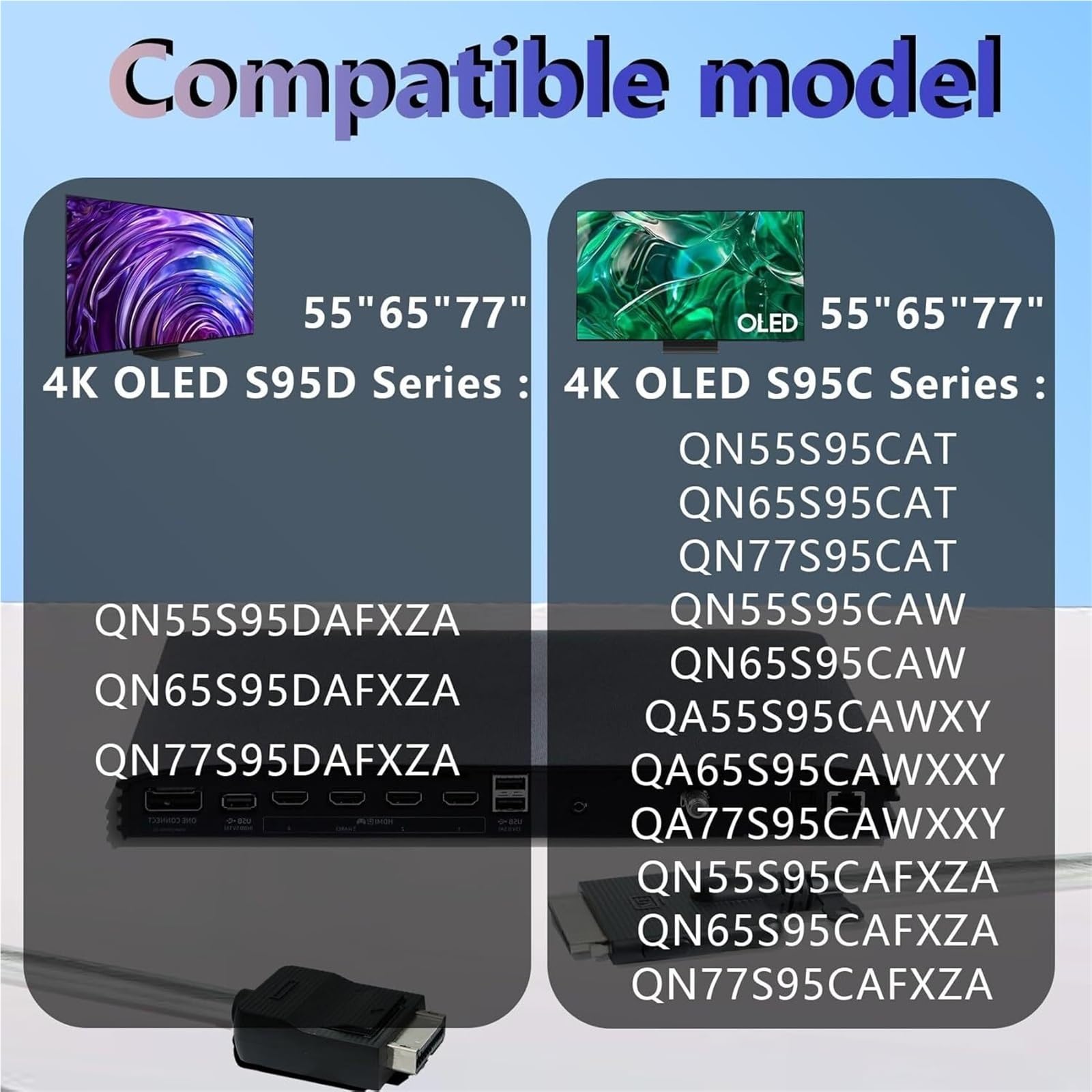 BN39-02903A Câble de Connexion TV, Compatible avec Samsung S95C S95CAF