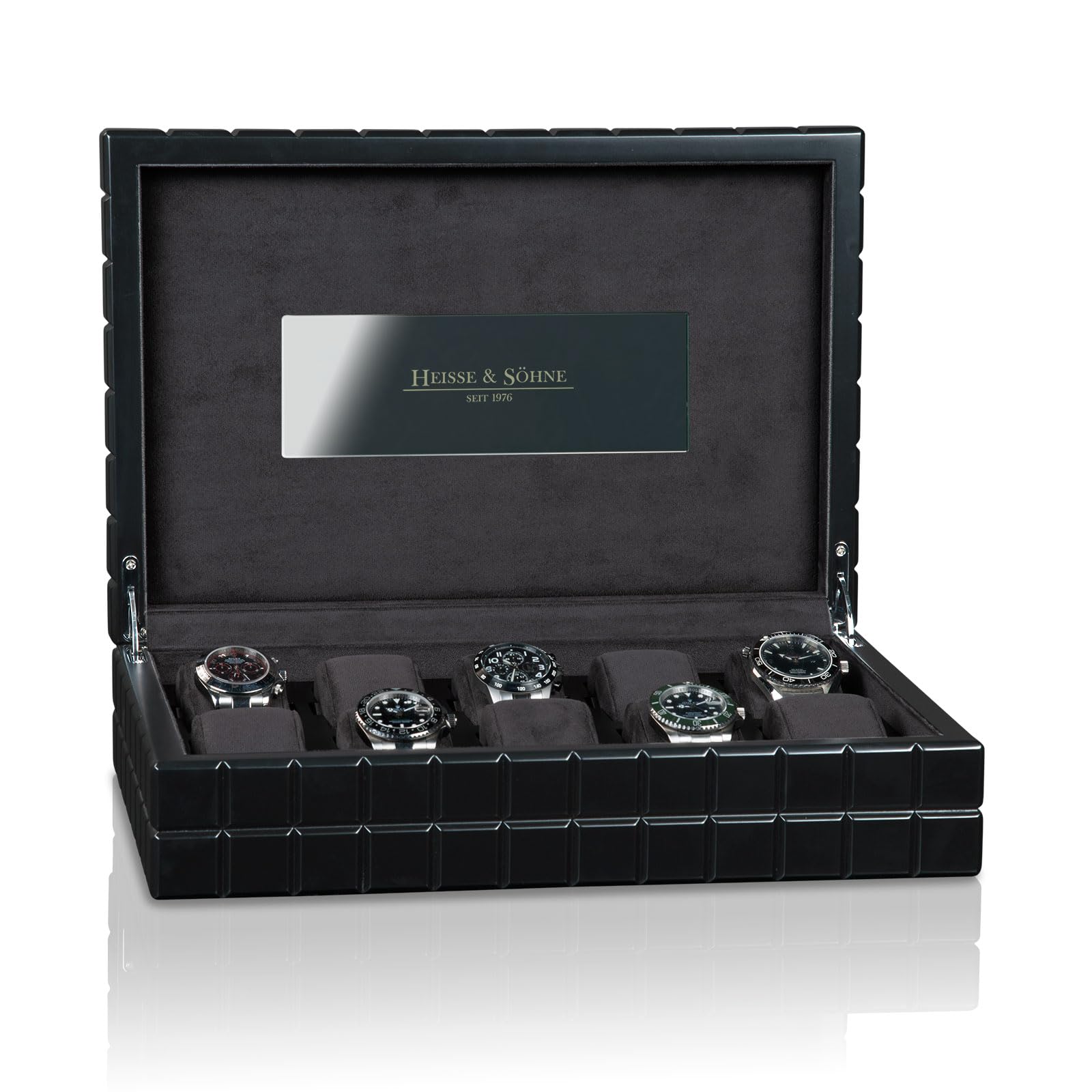 **Elegante Uhrenbox Dover 10 von Heisse & Söhne – Perfekte Aufbewahrung für bis zu 10 Uhren, stilvolles Design, edle Materialien, ideal für Sammler und Liebhaber**