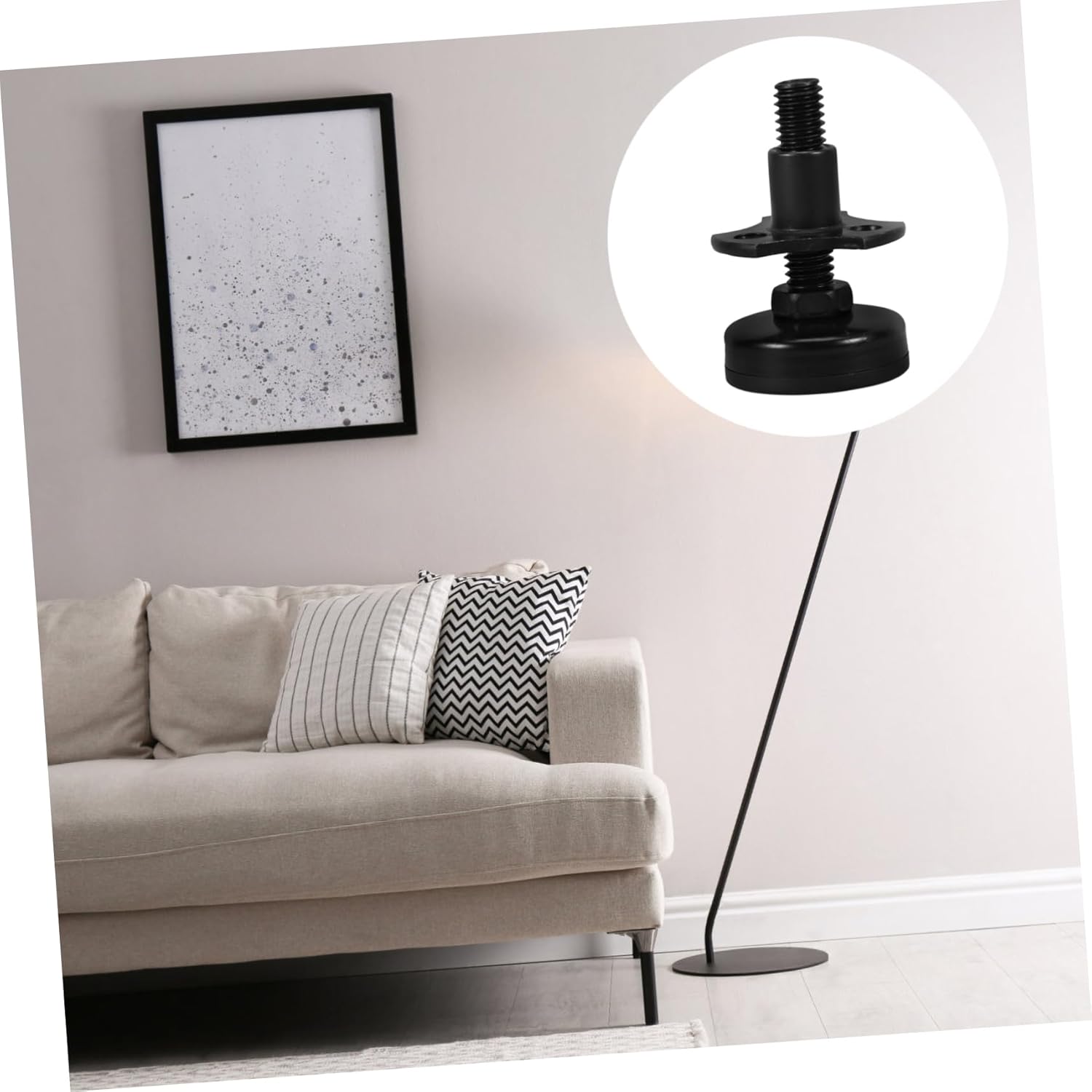 PRETYZOOM 12pcs Adjustable Furniture Levelers Screw Feet for Table Chair Sofa Bed Cabinet Stability Height for Home Workspace