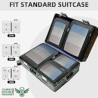 Vista 204 de BAGAIL 4 juegos/6 juegos/8 cubos de compresión para embalaje, accesorios de viaje, organizadores de embalaje expandibles (malla cuadrada, 06-beige)