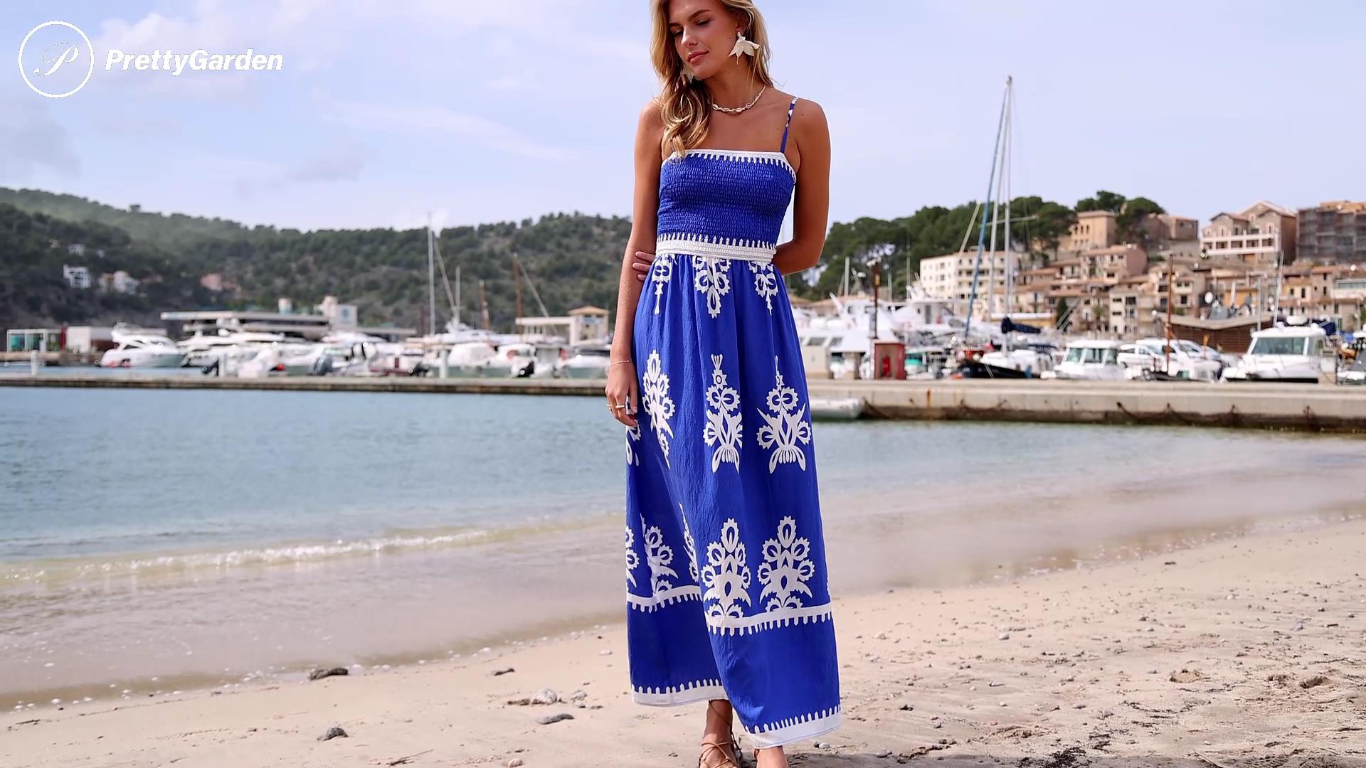 PRETTYGARDEN Summer Dress for Women 2025 Floral Sundress