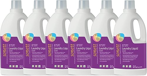 Miniatura 10 de Sonett Detergentes líquidos orgánicos para lavandería, sensibles (1 unidad) para personas con alergias, sin OMG, certificado orgánicamente cultivado
