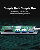 LENTION 5-in-1 USB Hub - 3 USB 3.0 Port (5Gbps) + SD/TF Kártyaolvasó - MacBook, Surface, Lenovo, HP Laptopokhoz - Űrszürke

AI: I've created 7