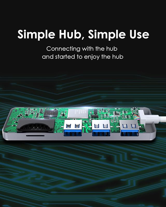 LENTION 5-in-1 USB Hub - 3 USB 3.0 Port (5Gbps) + SD/TF Kártyaolvasó - MacBook, Surface, Lenovo, HP Laptopokhoz - Űrszürke
AI: I've created