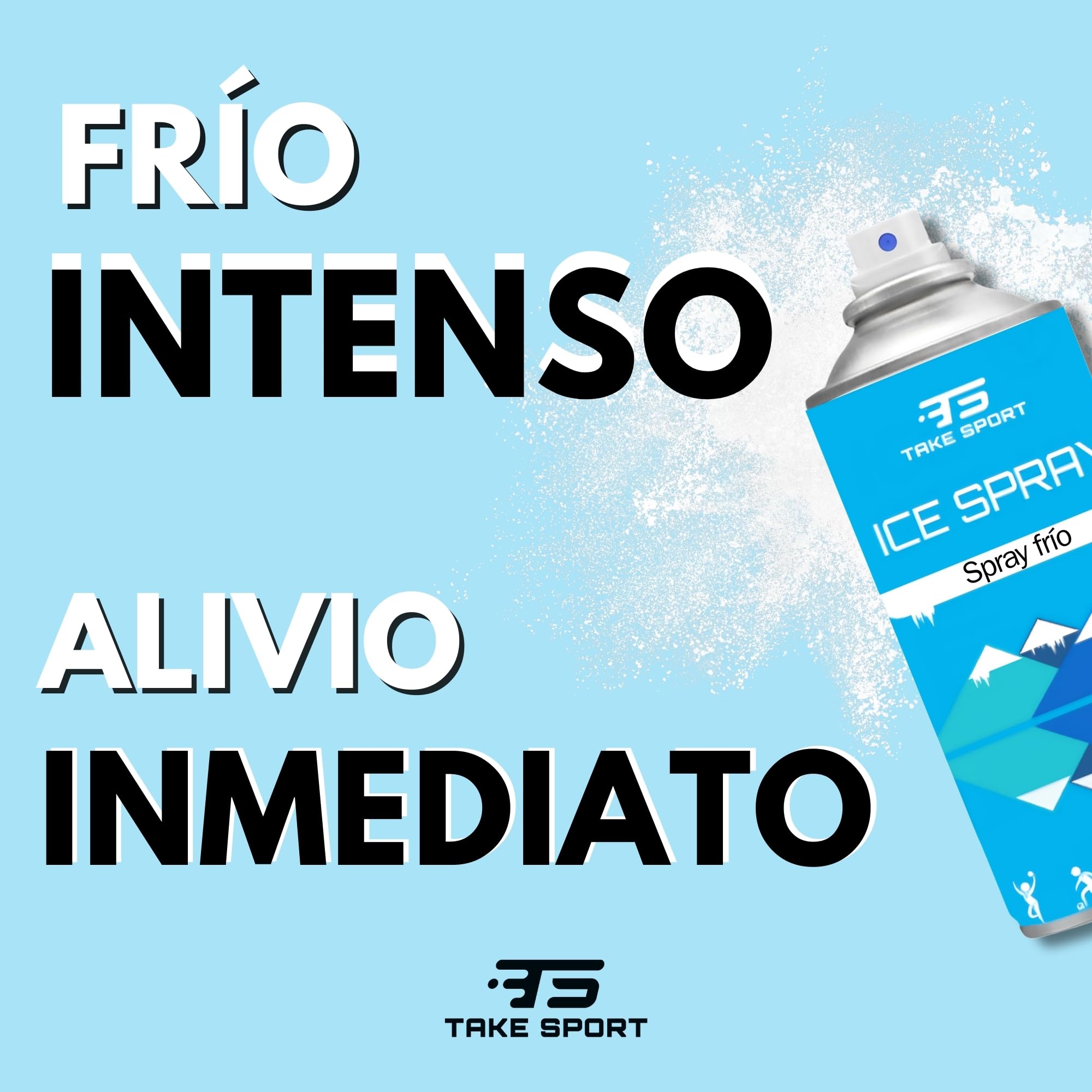 TS Take Sport® Spray Frío Instantáneo 400 ml Pack 12 – Hielo Instantáneo para Lesiones, Esguinces, Contusiones y Primeros Auxilios – Spray Profesional para Deportistas y Fisioterapia
