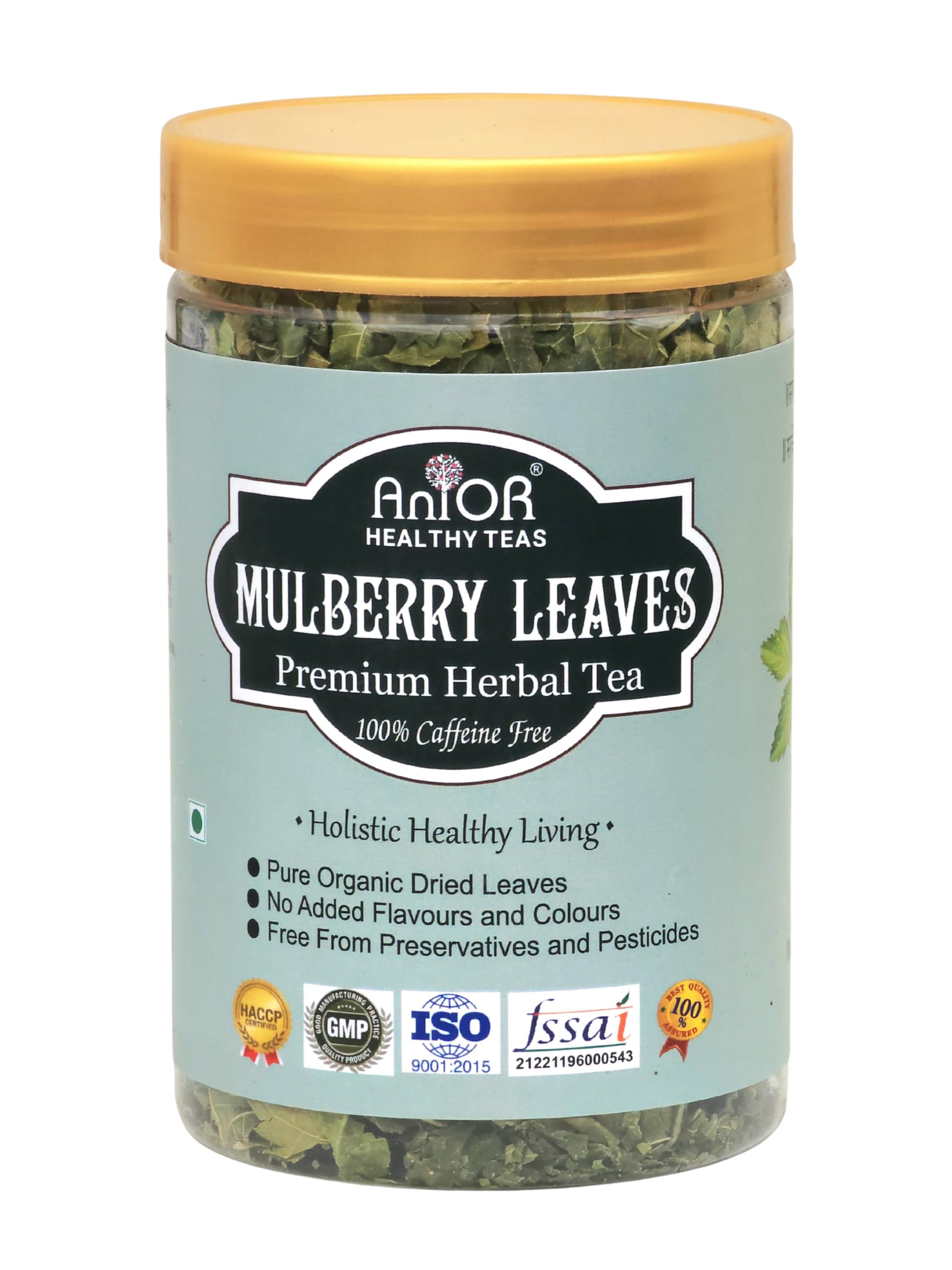 Anior Mulberry Herbal Tea, 100% Caffeine Free, Organic Spices and Herbs Blend, 100gm, ISO and GMP Certified-image-28