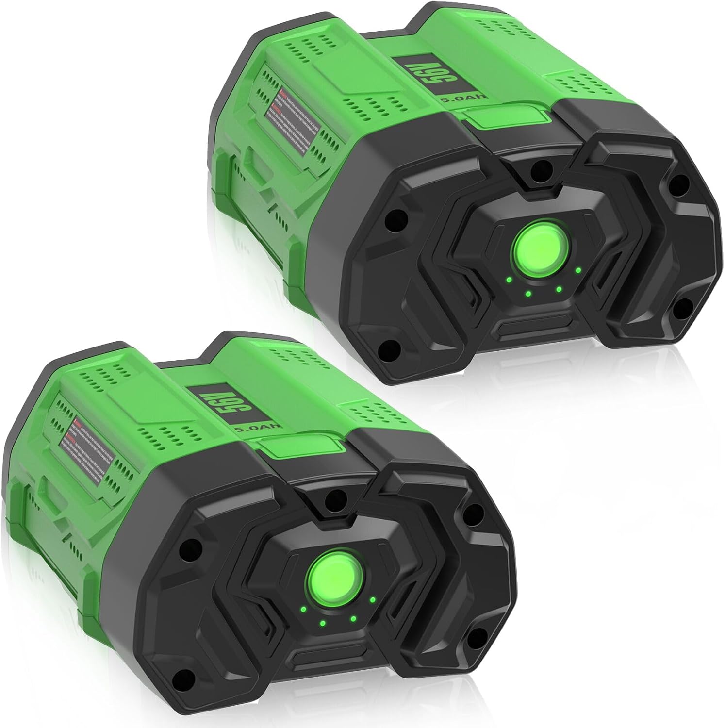 2Pack 5000mAh BA2800 Replacement for EGO 56V Battery Lithium Replacement for EGO 56 Volt Battery 5.0Ah Conpatible with EGO 56 Volt BA2800 BA4200 CS1604 CS1804 CS1403 HT2400 Power Tools（Black-2Pack）