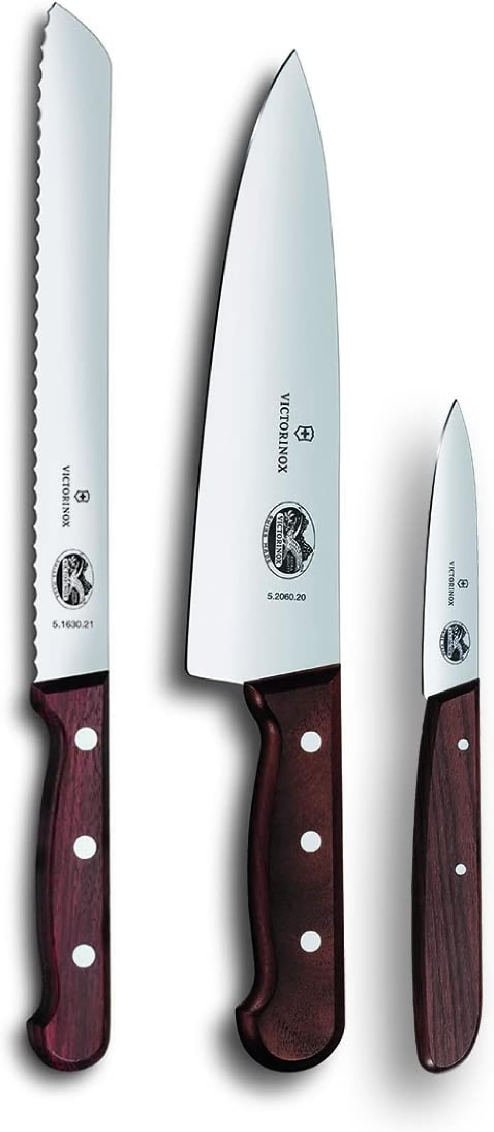 Rosewood 3-Piece Flat Knife Set
