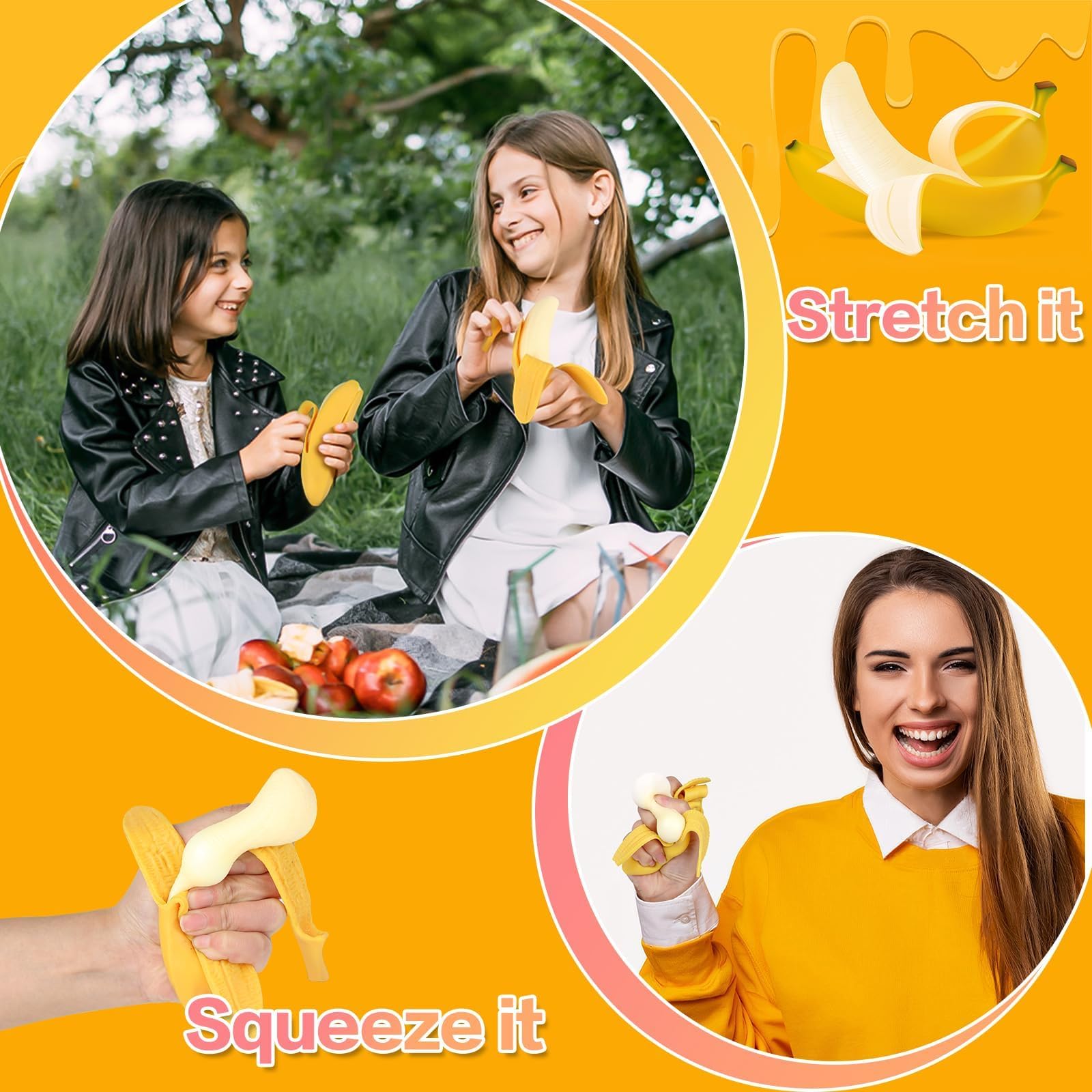 Muñeco Antiestres Juguetes Antiestrés De Plátano Pack De