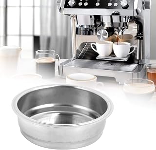 Stainless Steel Coffee Machine Filter, Single Layer Filter Bowl, Porous Stainless Steel Filter Screen, Powder Tank Non Pressure Filter 51mm Coffee Machine Filter Strainer Bowl