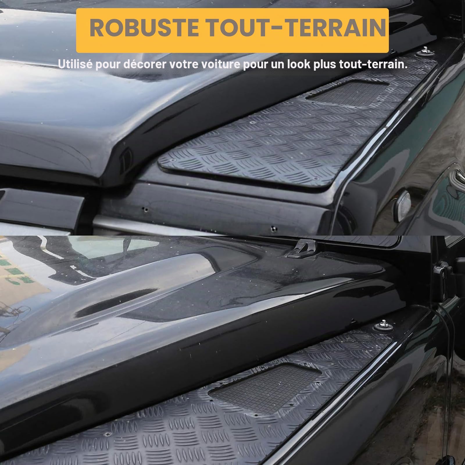 Protection de capot moteur pour véhicules Convient pour Land Rover Defender 2004-2018, protection de capot pour Land Rover Defender accessoires, accessoires de garniture extérieure pour véhicules