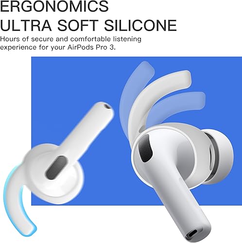 Miniatura 4 de 4 pares de ganchos para las orejas mejorados para AirPods Pro 3 DamonLight [bolsa de almacenamiento añadida] Accesorios antideslizantes para las