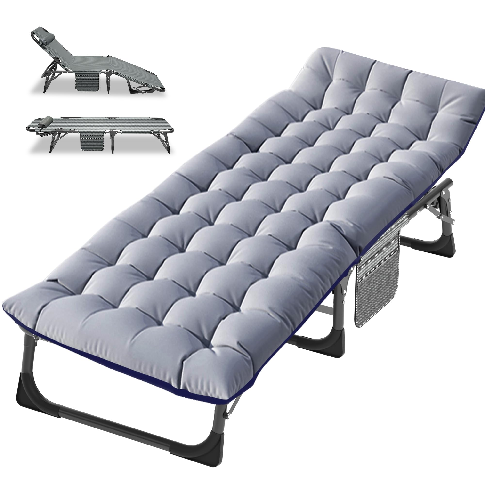 LILYPELLE Folding Camping Cot, Extra Wide Heavy Duty Sleeping Cots