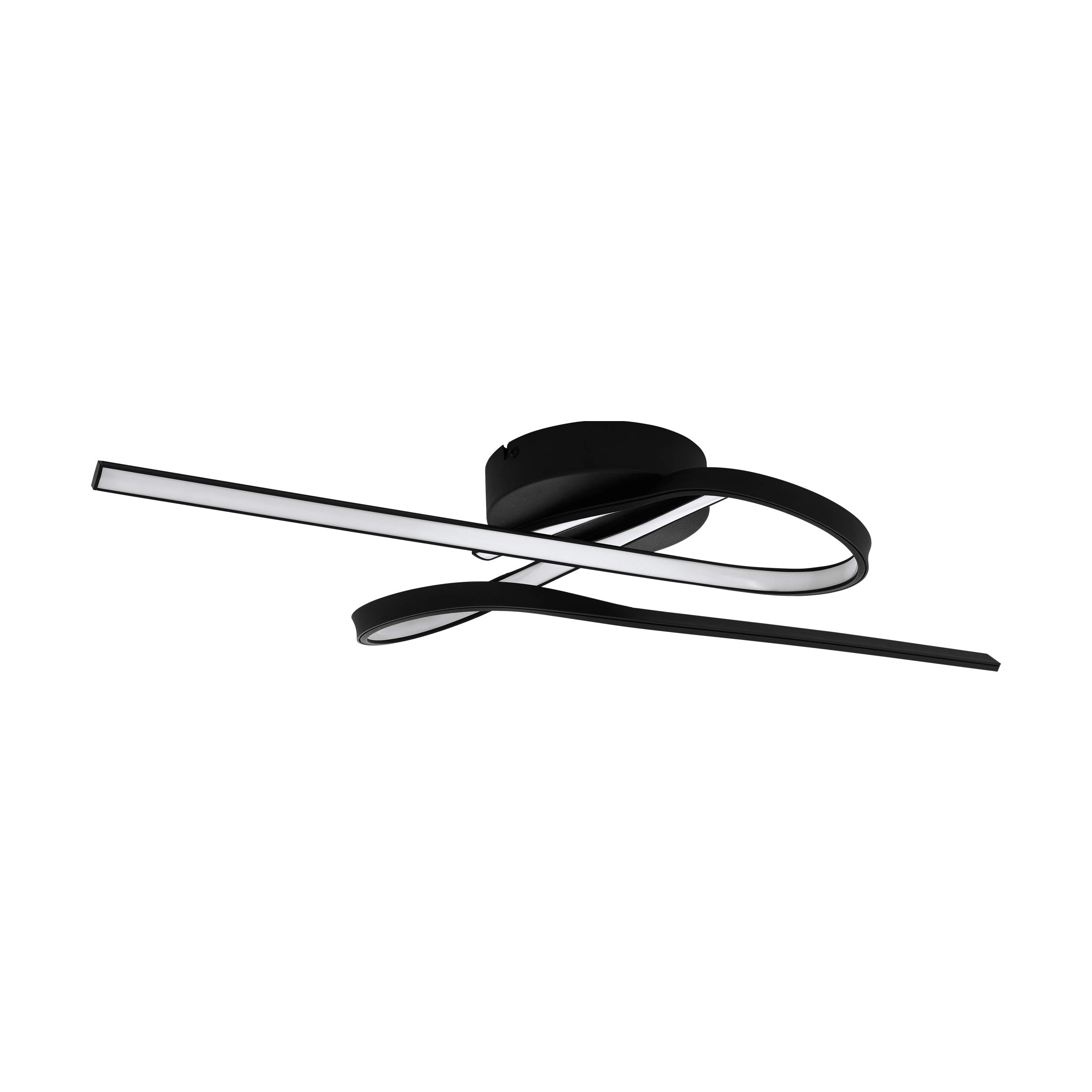 EGLO Ceiling Light, Plastic Aluminium Alloy Steel, Black
