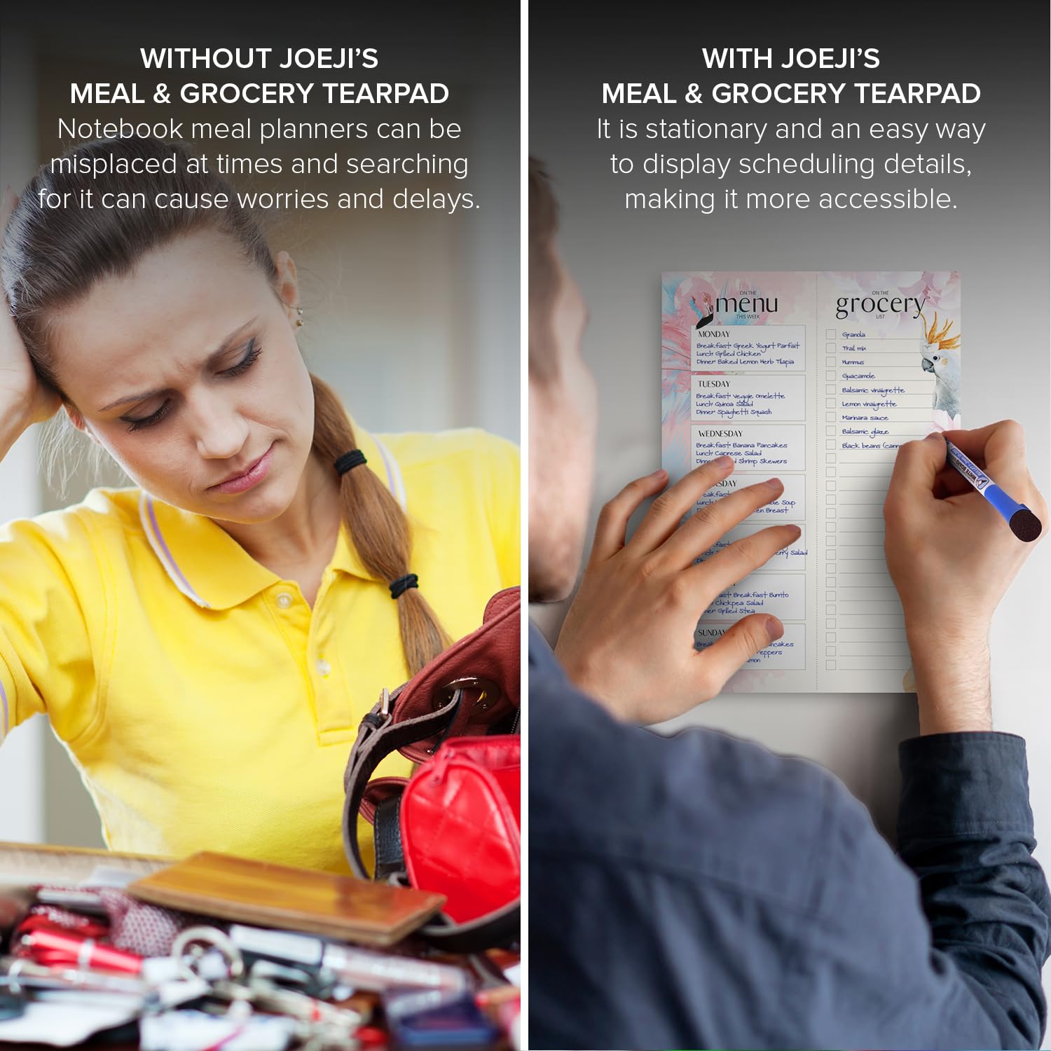 Joeji's A5 Magnetic Meal Planner and Shopping List Notepads, Aesthetic Design, 60 Perforated Sheets - Image 4