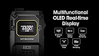 Vista 7 de Nitecore EDC29 Linterna táctica EDC, 6500 lúmenes USB-C recargable delgada de forma plana con modos de luz de foco, luz estribor y pantalla digital