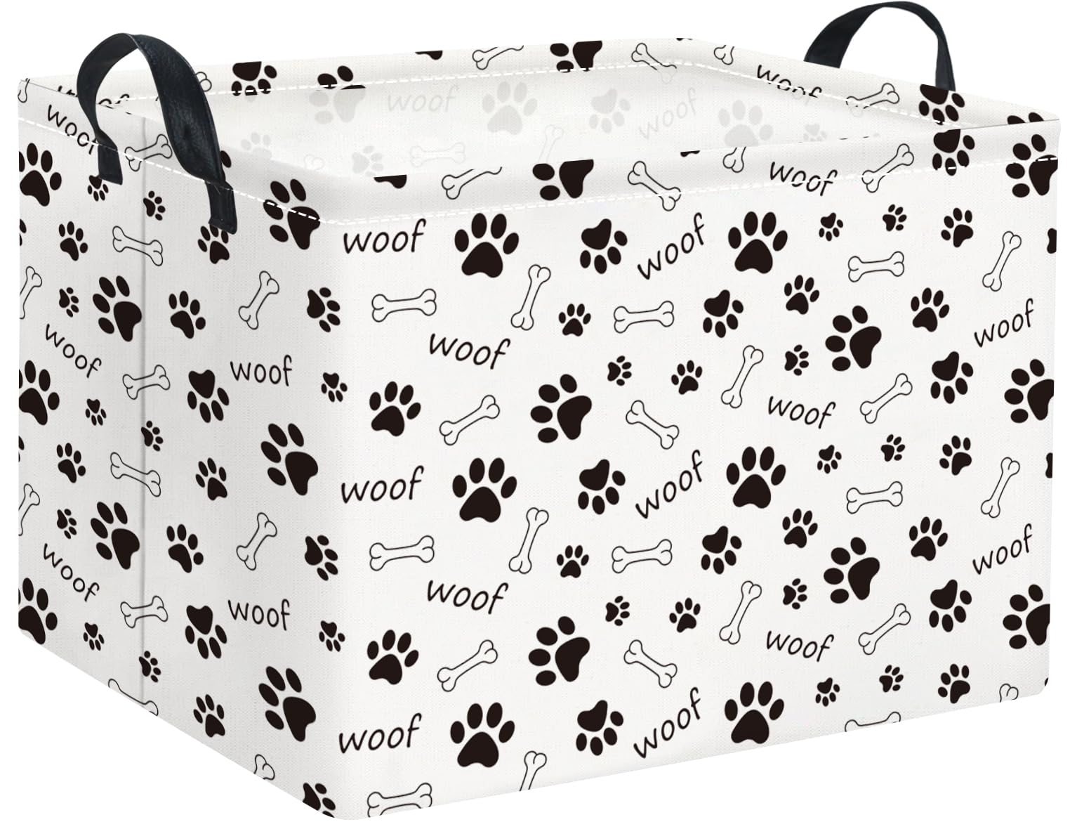 Rectangular Baby Storage Basket Boys for Home Kitchen Girls Cute Storage Bin Organizer Shelf Book Room Decor(Woof Paw)