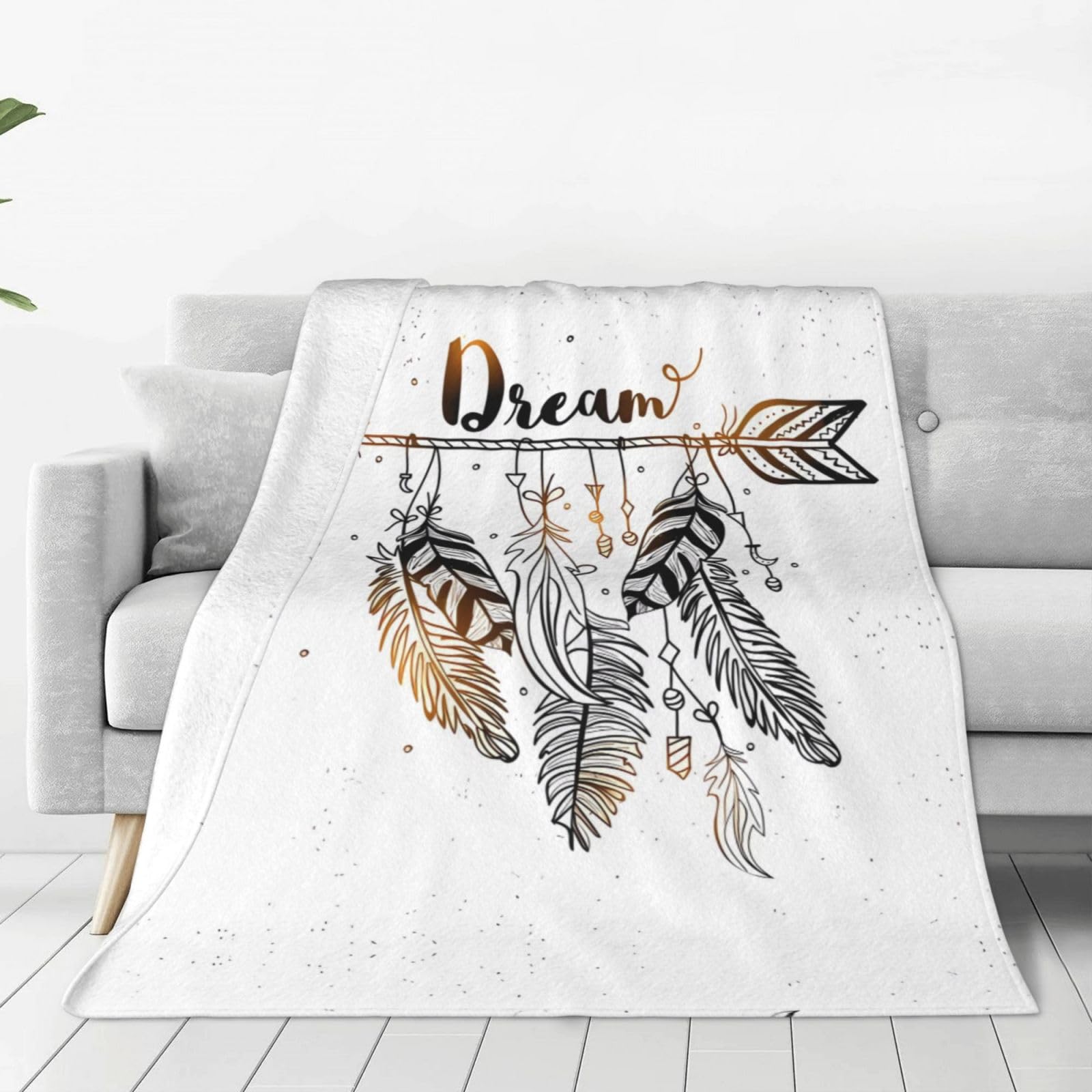 Couverture en flanelle polaire douce pour lit et canape 203x152 cm