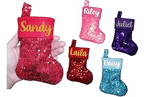 Sparkly Cheetah Mini Christmas Stocking