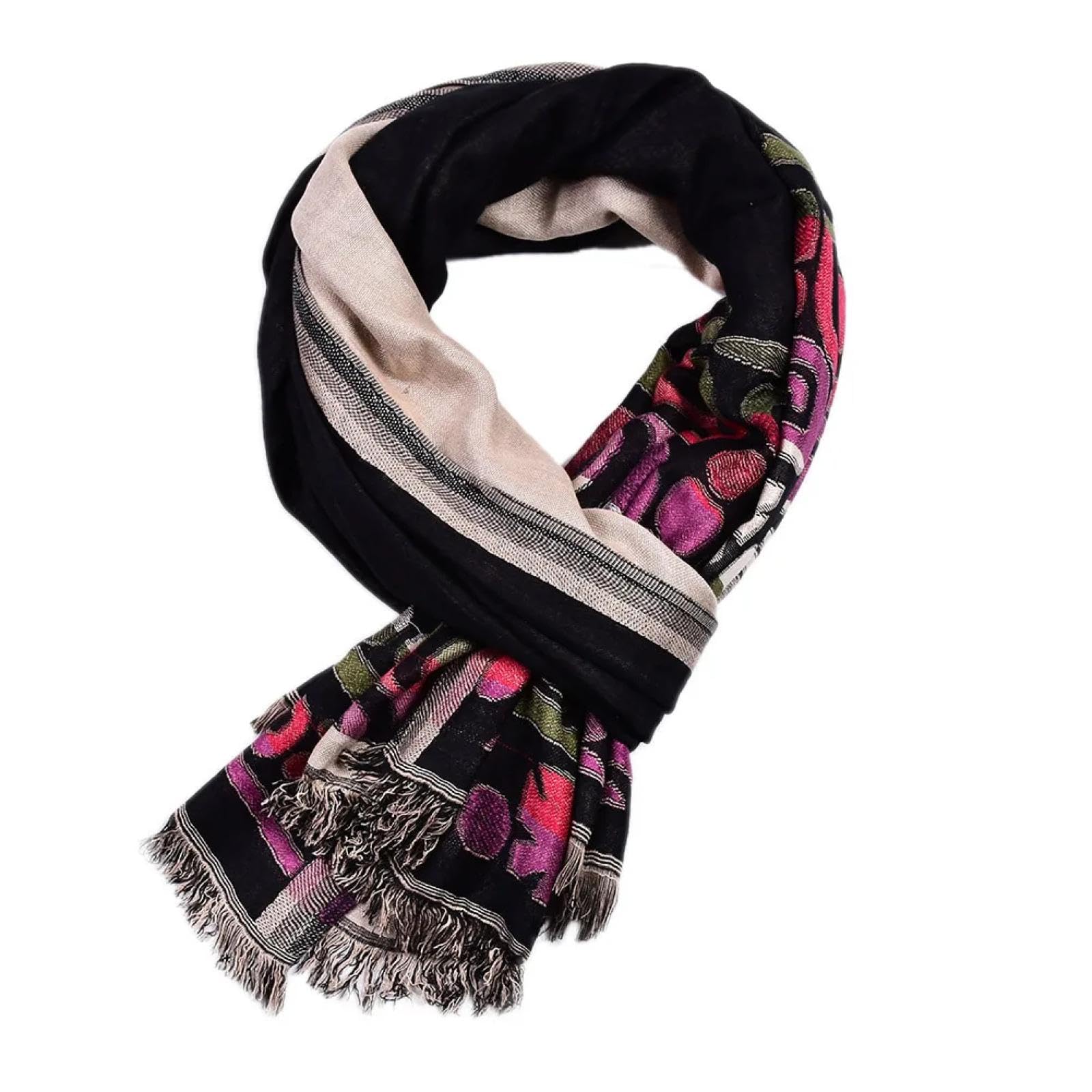 Schals Tücher Halstuch Scarf Herrenschal Im Ethnischen Stil, Garngefärbt, Für Den Winter, Warm, Aus Baumwolle Und Leinen, Gebürsteter Halstuch, Foulard Für Männer