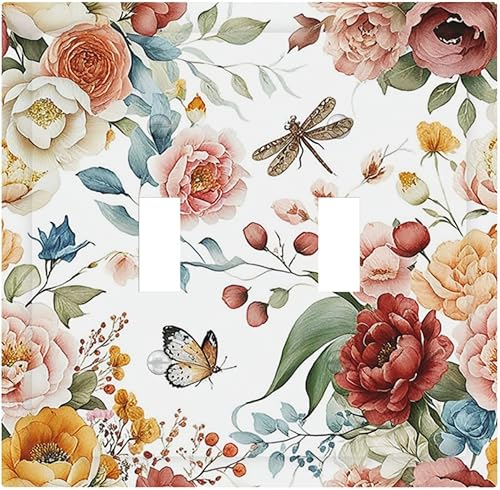 Miniatura 34 de Cubiertas de salida de textura abstracta moderna de mármol líquido Pintura abstracta púrpura Arte de pared Cubiertas de toma 1 banda Interruptor de