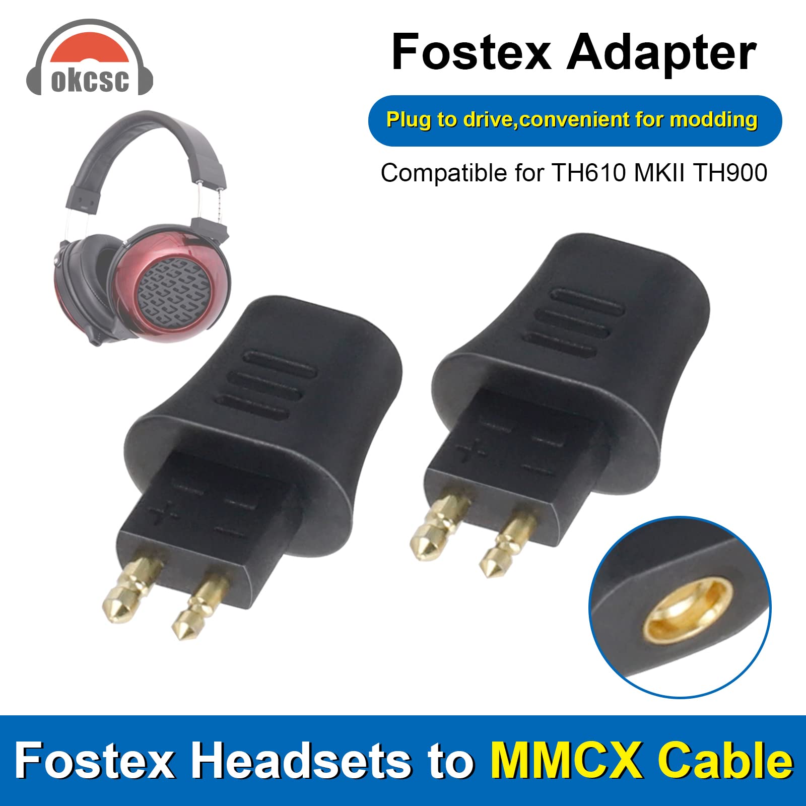 Amazon.com: okcsc FOSTEX Male to 0.78 Female 0.78/0.75 Angled 2