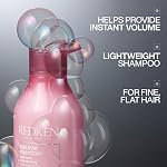 Redken Volume Injection Shampooing, léger Shampoing Volumisant pour cheveux fins, crée instantanément ascenseur et corps pour cheveux plats, sans paraben