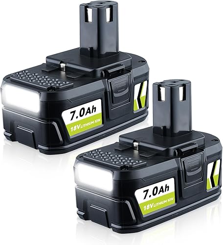 Miniatura 1 de VINIDA Reemplazo de litio 2P P108 7.0Ah 18V para batería Ryobi de 18 voltios P102 P103 P104 P105 P107 P109 P108 compatible con batería Ryobi