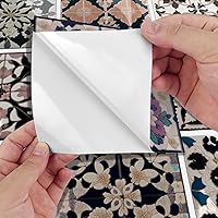 Vista 8 de Alwayspon Adhesivo para azulejos de pared moriscos, despegar y pegar, calcomanías de vinilo autoadhesivas para azulejos de cocina y baño, 8 x 8