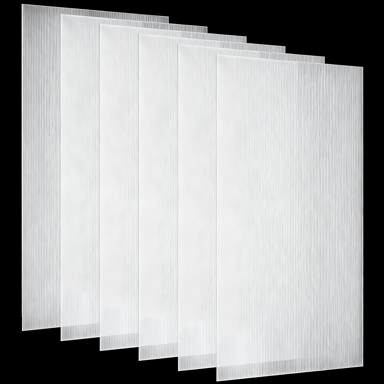 6 Pack 22.5" x 46.5" x 0.2" Fluorescent Light Covers Close to Ceiling Lights Diffuser Panels Polycarbonate Lighting Sheets for Commercial Office Classroom Replacement (Clear)