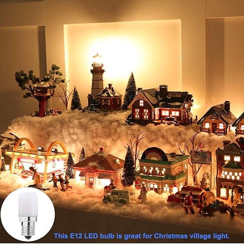 Miniatura 10 de Makergroup Bombillas LED E12 para secadora, refrigerador, dispensador de agua, bombilla nocturna, bombillas de base de candelabro C7, 120 V, 2 W,