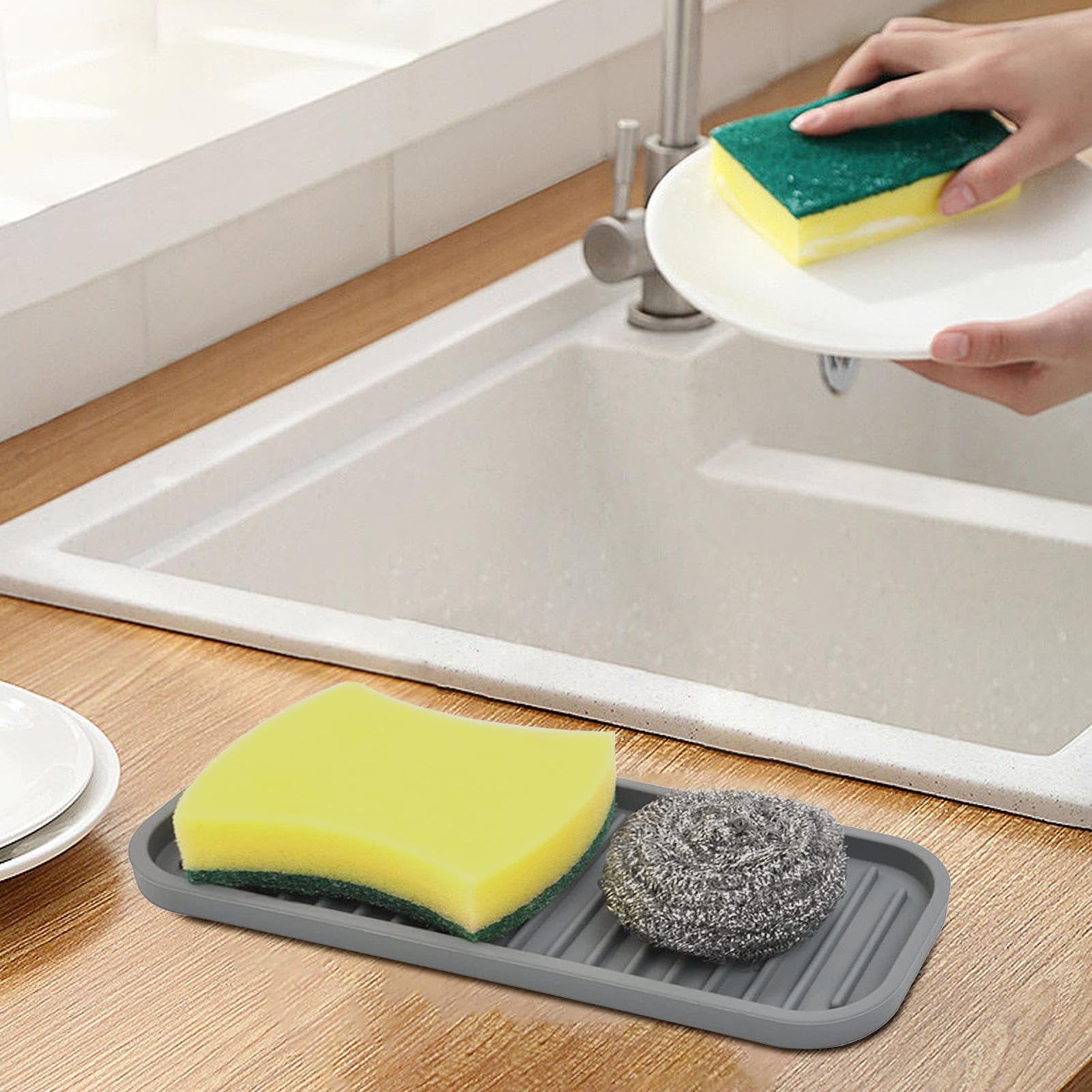 Tappetino In Silicone Per Lavello Da Cucina – Riutilizzabile, Asciuga In Fretta, Protegge E Organizza