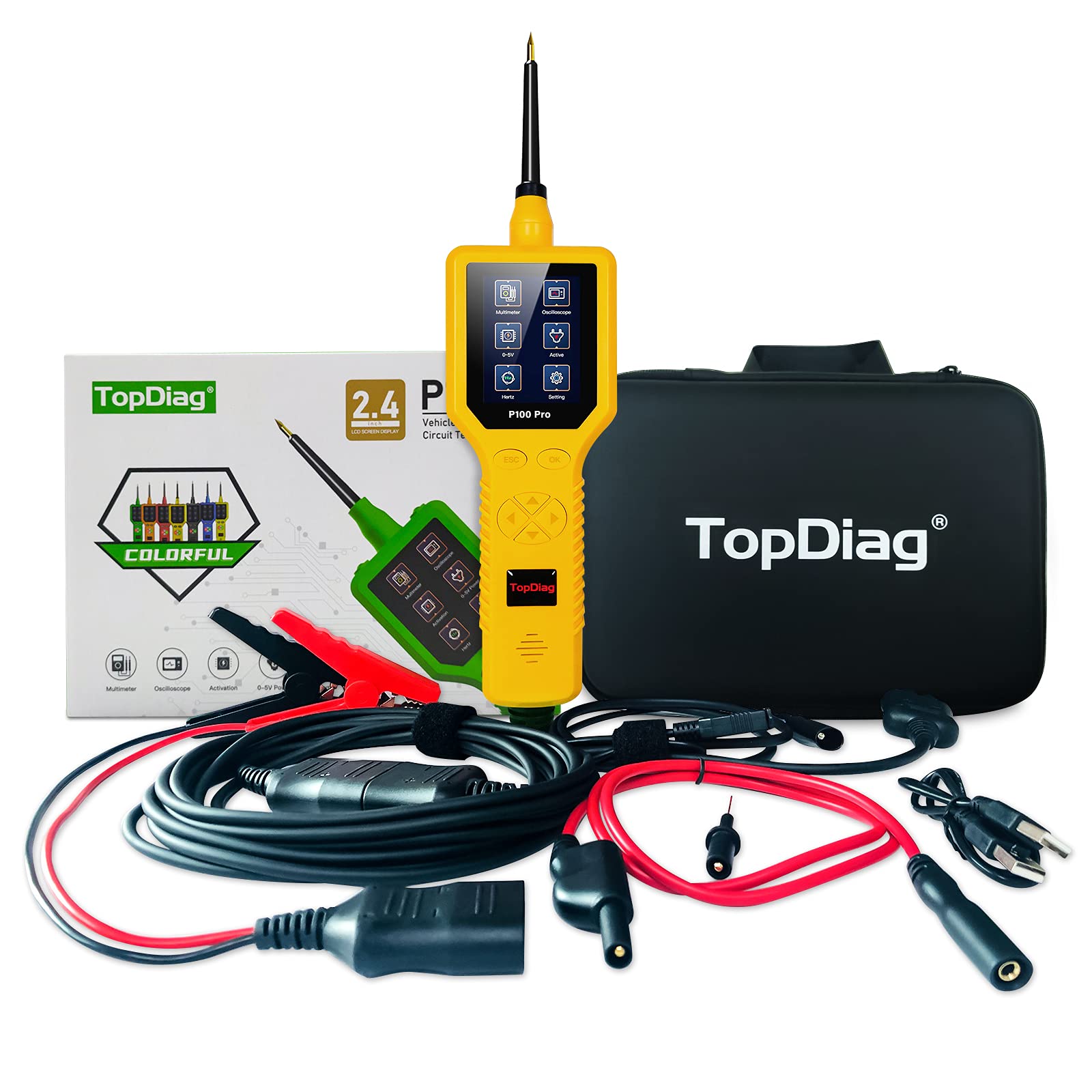 Buy TopDiag P100pro 930v car Circuit Tester Power Circuit Probe Kit