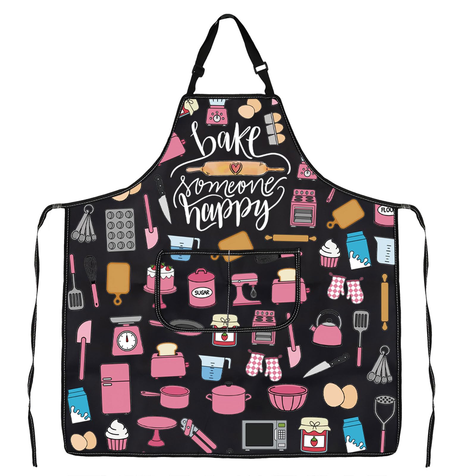 MYSOMY Funny Baking Aprons for Women Beware Crazy Baking Lady Apron Baking Lover Gifts Baking Gifts for Baking Lady (Batch Apron)