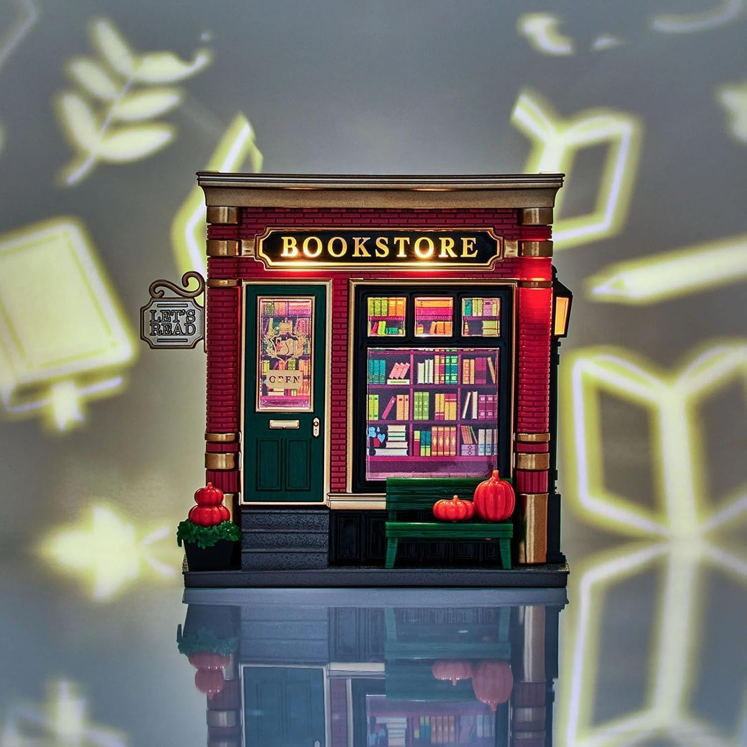 US PLUG, Boekhandel WallFlower Projector Nachtlampje, Nachtlampjes Boek Thema Projectie Kamer Decor Fo