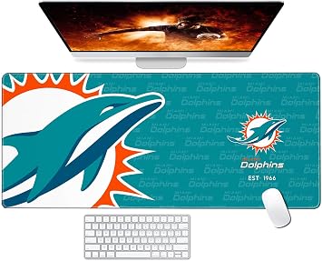 Stitched Edges Mouse Desk Pad,Large Gaming Mouse Pad for Laptop Computer Desktop Keyboard,Light Green Design Mat for Football Sport Fans Mousepad