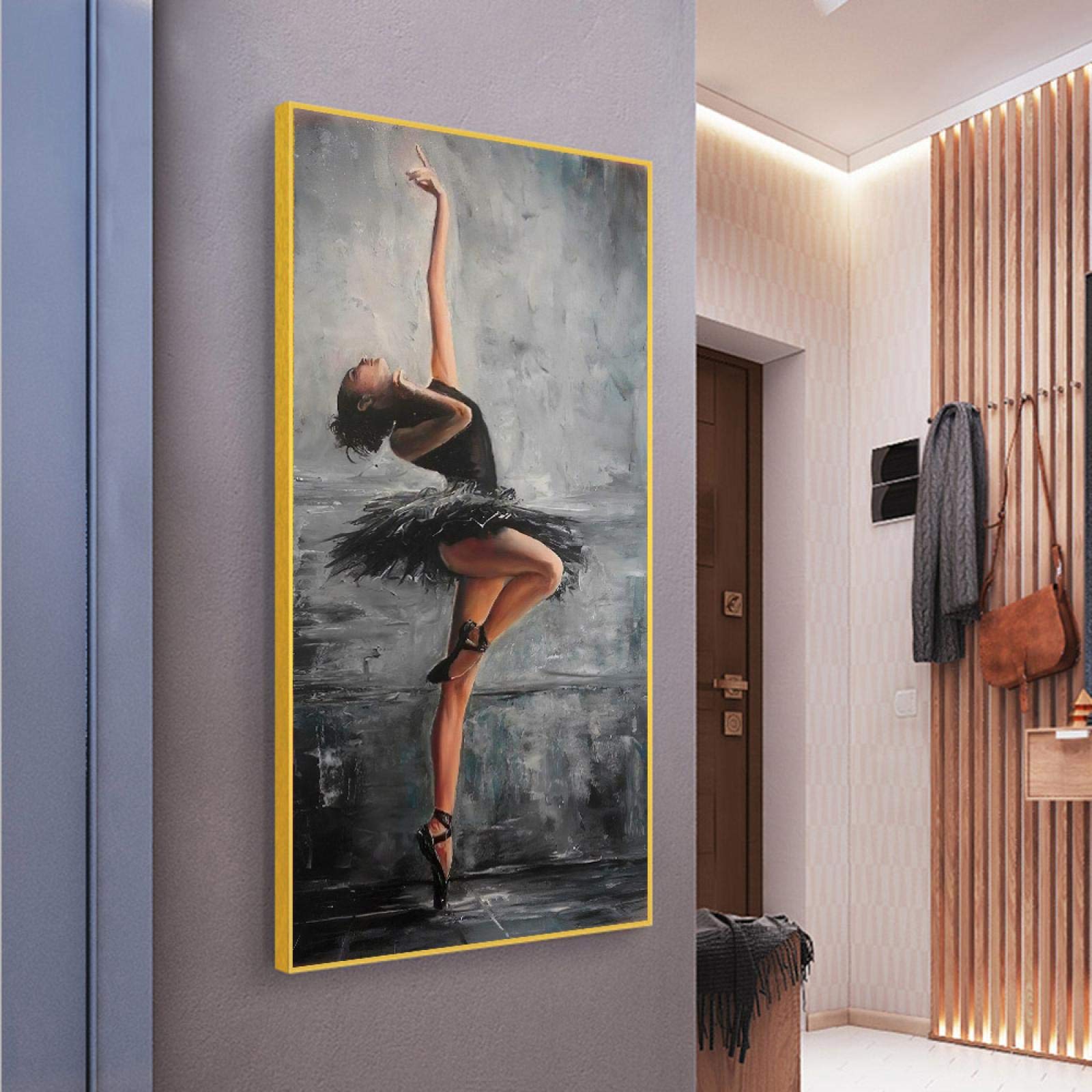 Toile danseuse de ballet pour habiller un grand mur vide de salon moderne 60x120